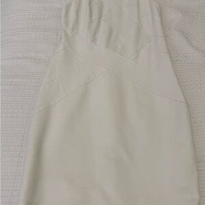 Bailey 44 White Sheath Dress with Sweetheart Neckline